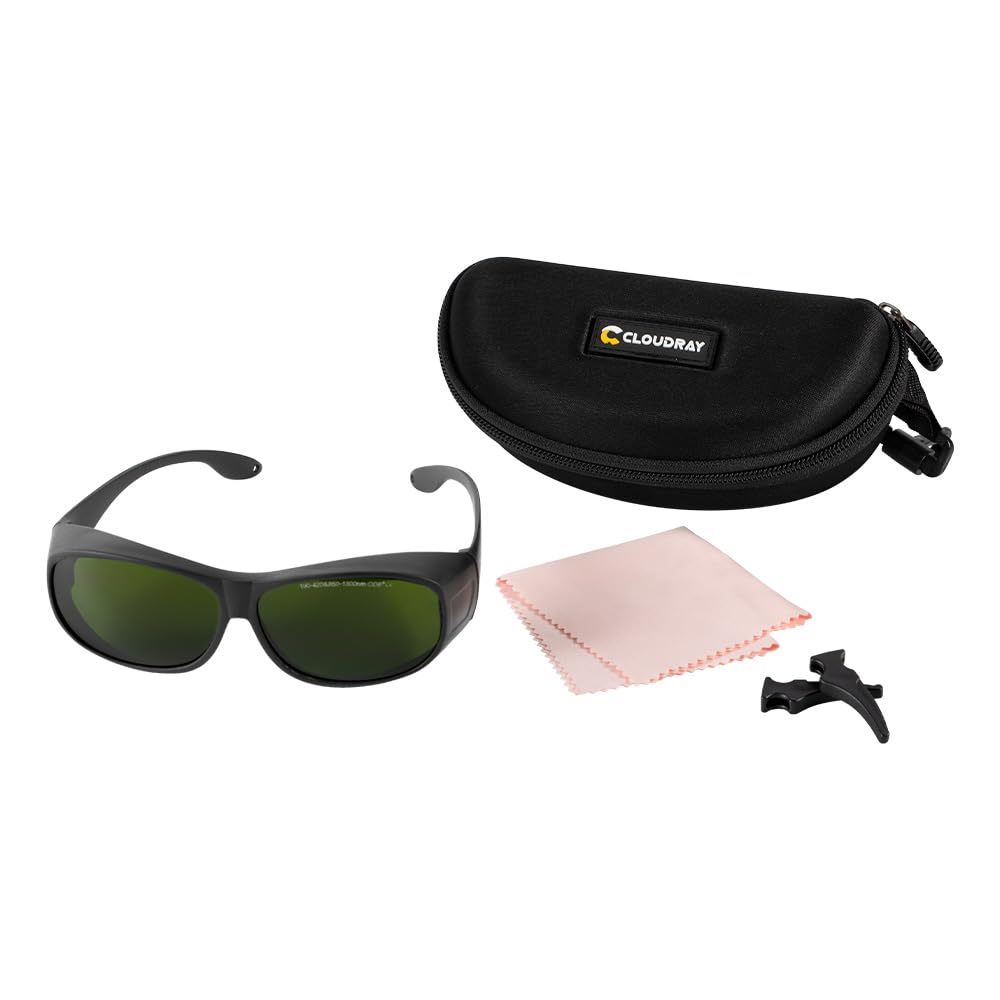 Packaging box included with Cloudray laser protection goggles.