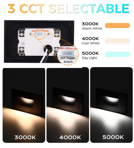 CLOUDY BAY 12V step light 4000K neutral white for clear stair visibility.