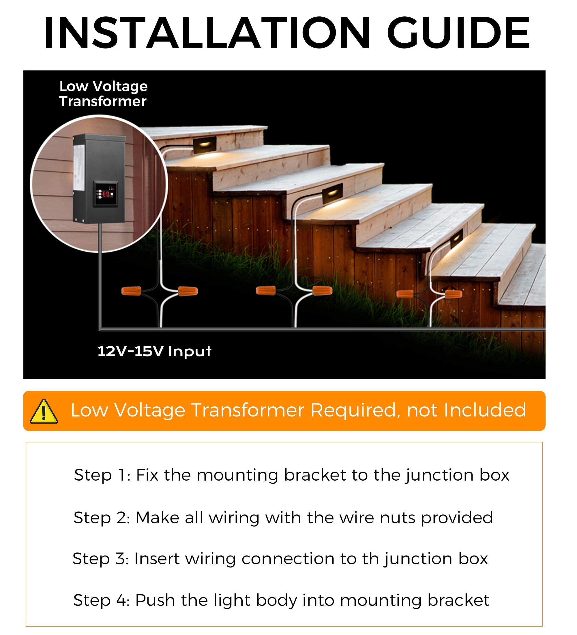 CLOUDY BAY 3W LED provides energy-efficient stair illumination.