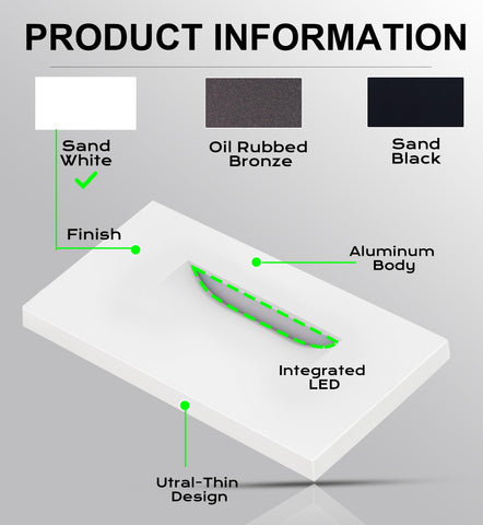 Cloudy Bay step light wall-mount design for easy outdoor or indoor installation