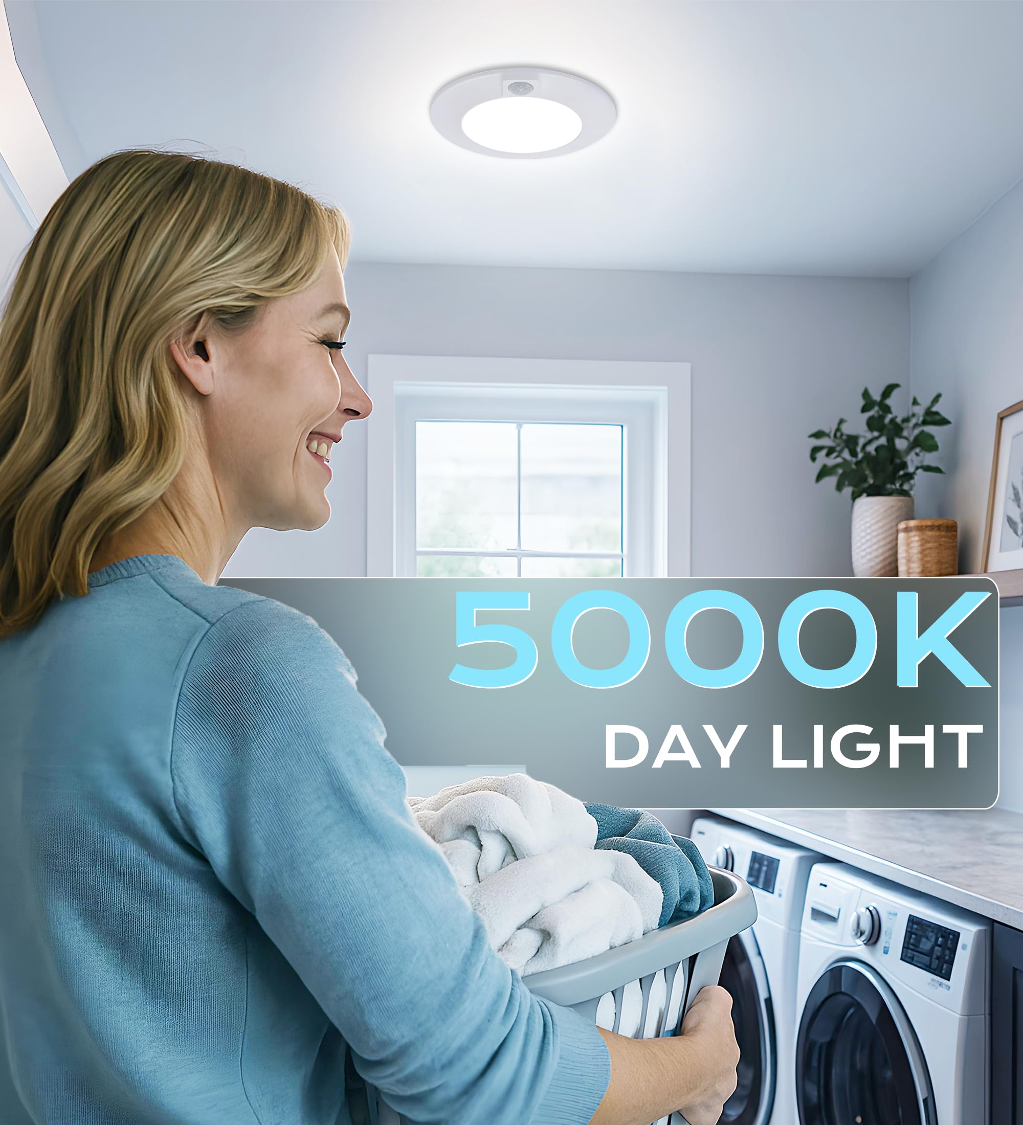 Cloudy Bay motion sensor ceiling light in an attic delivering ready-to-use lighting.