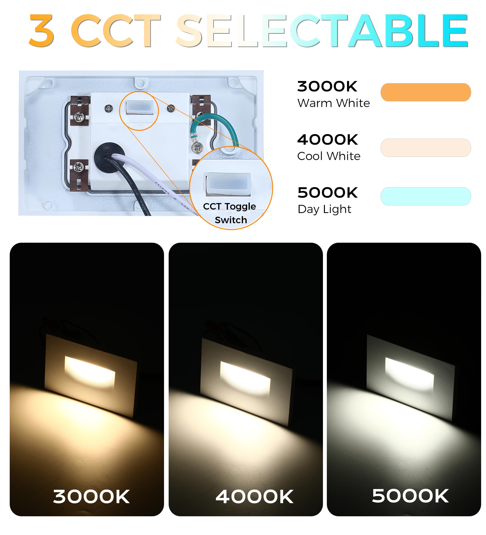 Cloudy Bay outdoor-rated stair light ready for wet locations