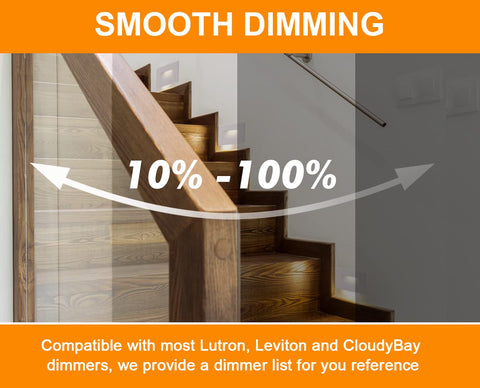 Cloudy Bay dimmable LED step light to adjust ambiance subtly