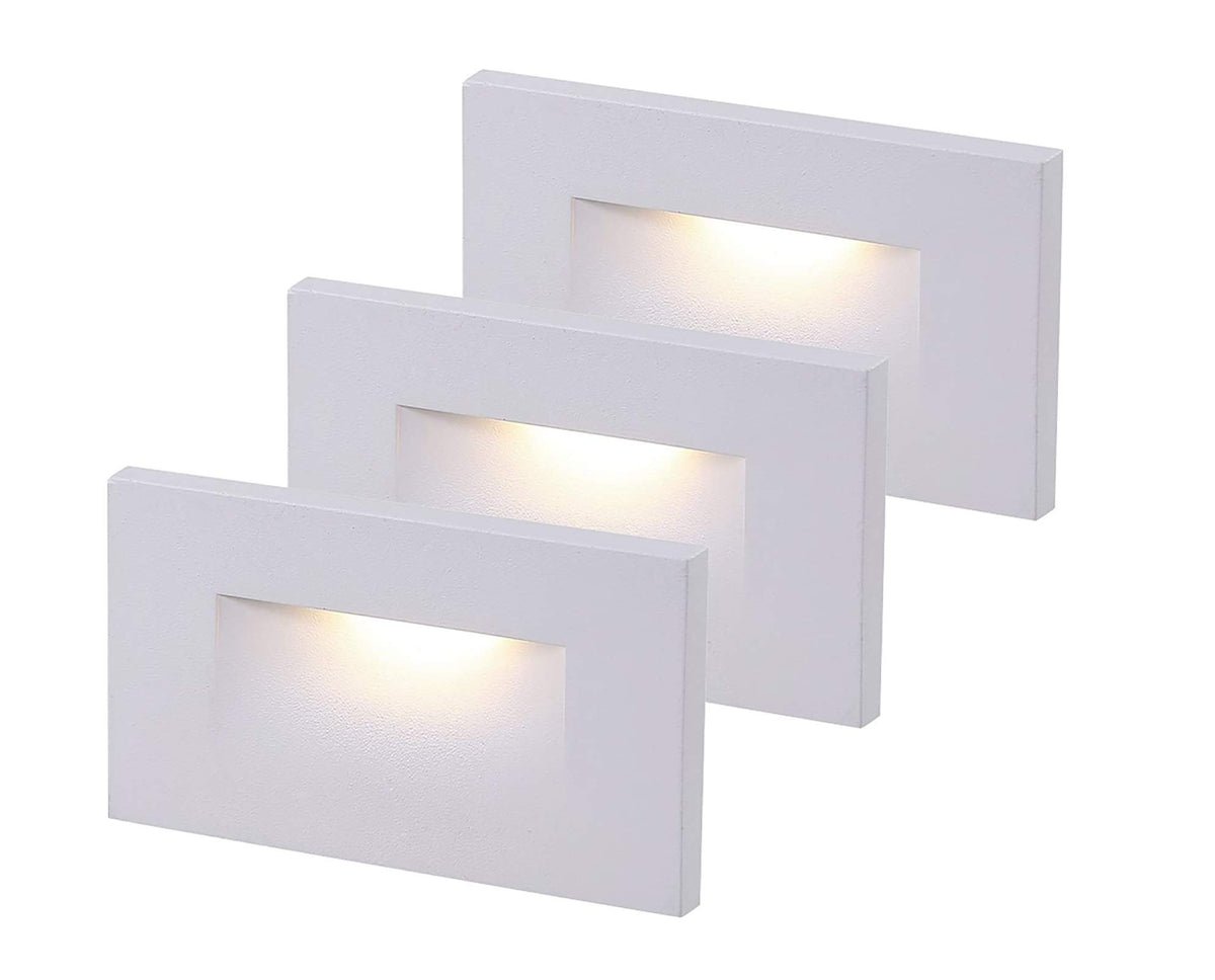 Cloudy Bay step light with a clean faceplate for a sleek wall look and safety lighting