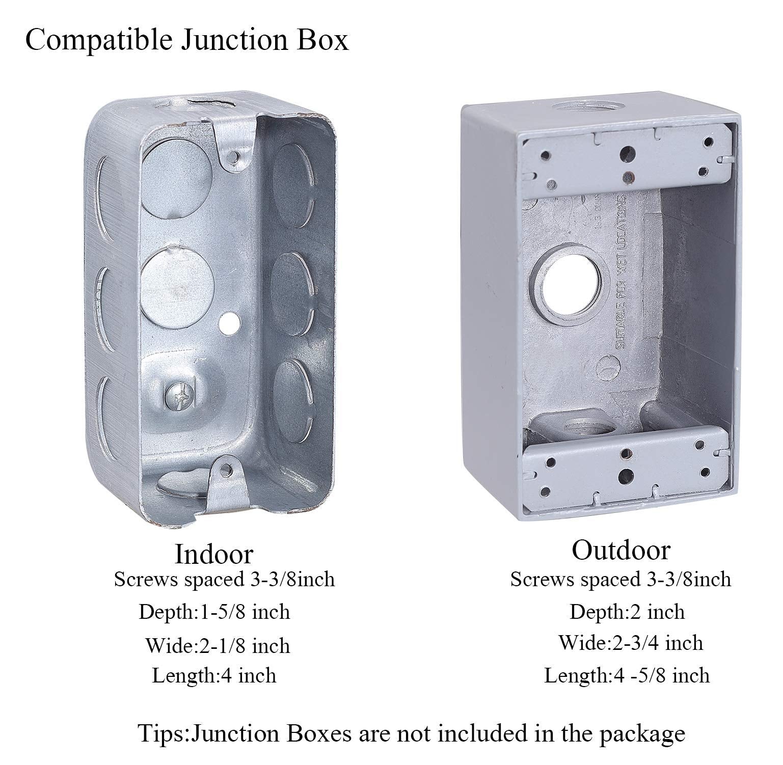 Cloudy Bay step light installation in a standard wall gang box