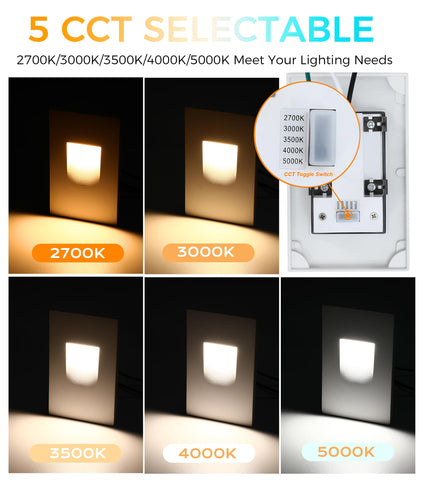 Cloudy Bay step light white faceplate blending with wall surface.