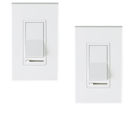 Cloudy Bay wall dimmer switch on wall plate with versatile 3-way control.