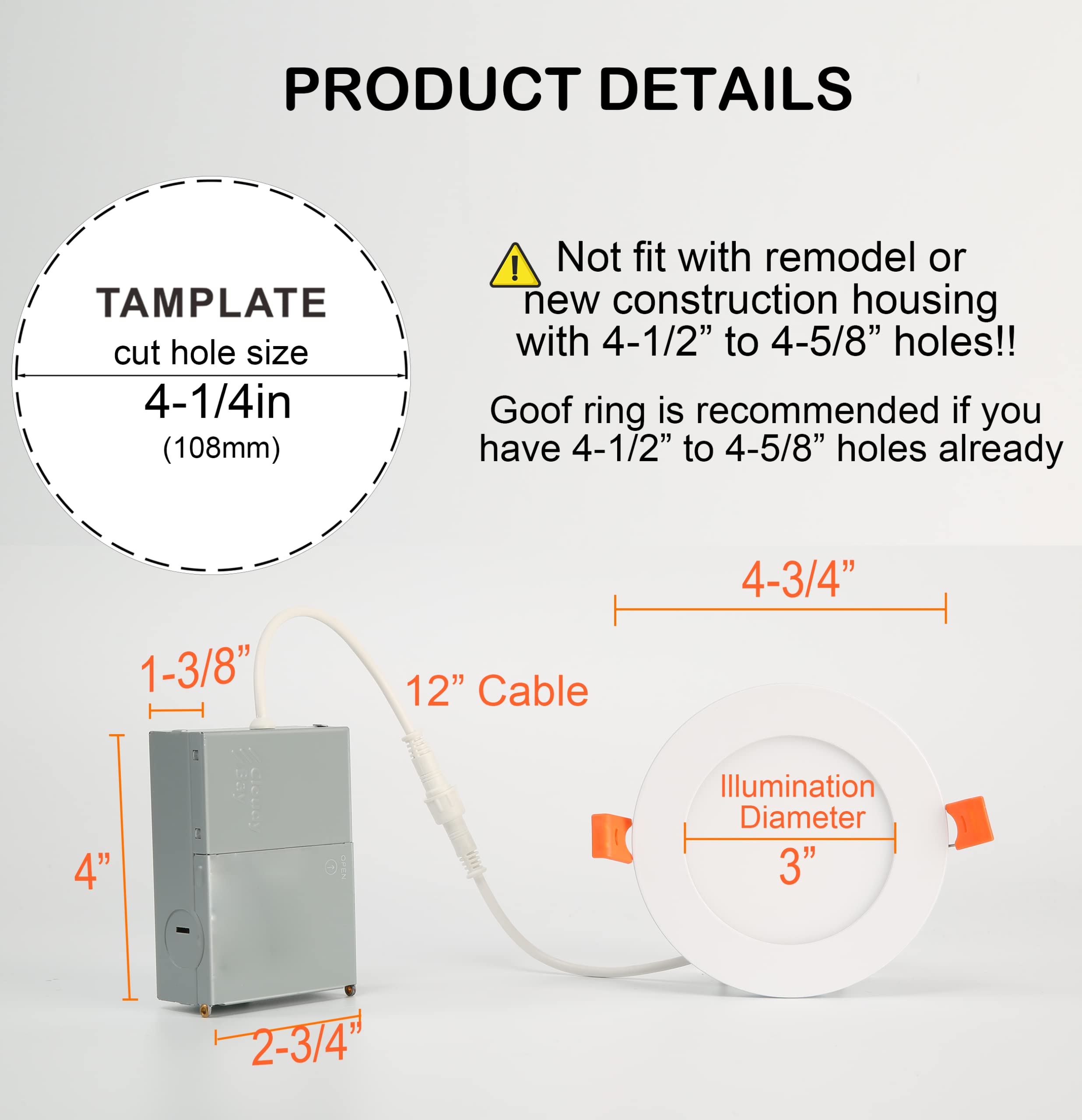 Cloudy Bay 2700K–6500K white finish recessed light for day-to-night mood.