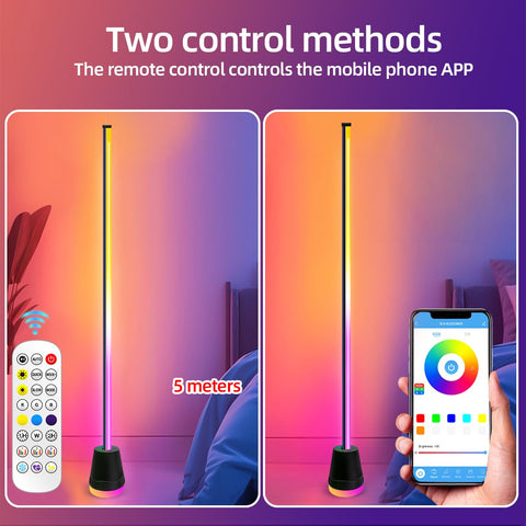 Clownya LED corner lamp remote control adds convenience from across the room.