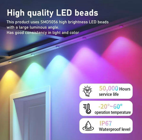 Clownya IP67 waterproof lighting resists weather for year-round outdoor use.