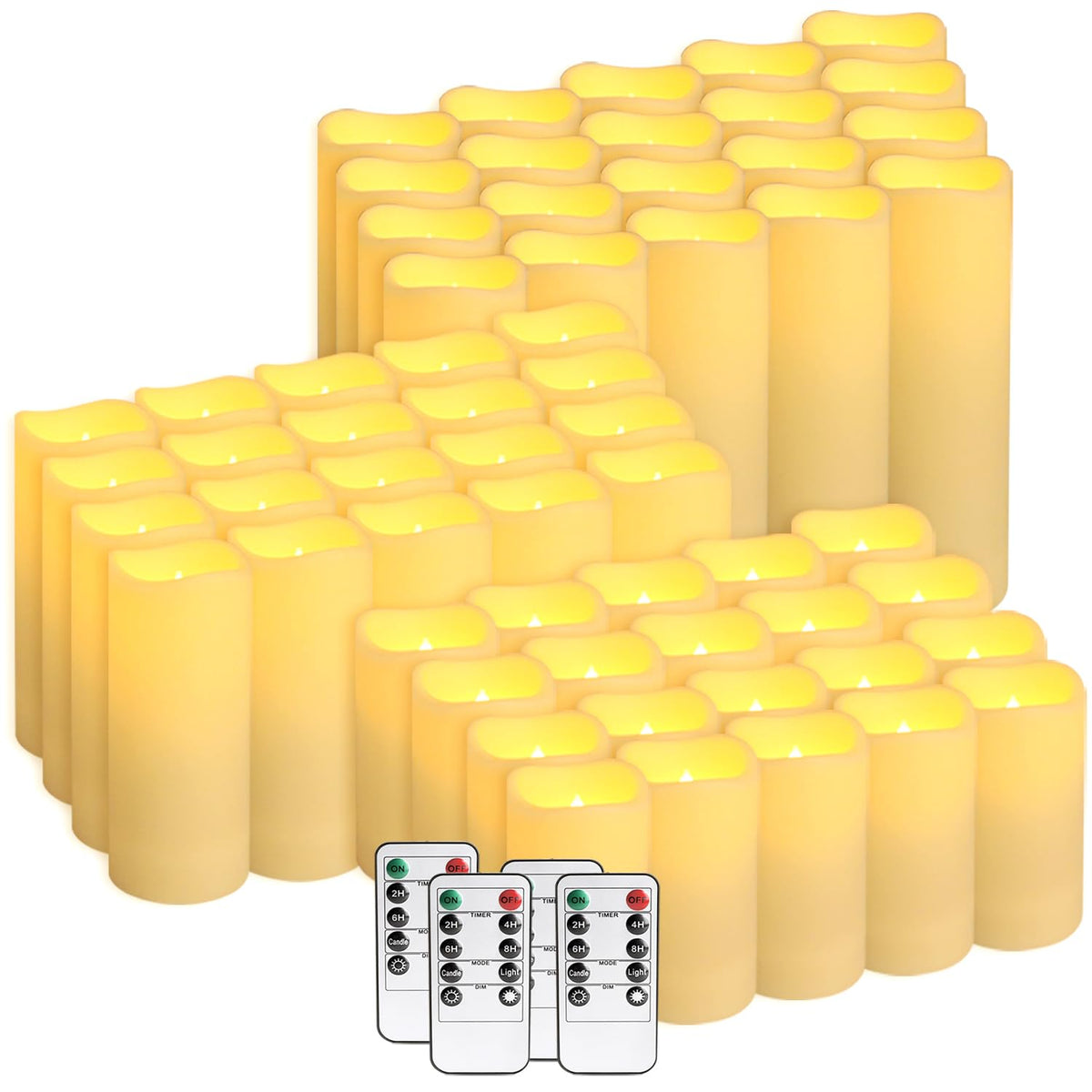 CLTNIKET 48-pack LED flameless candles with remote illuminate events safely