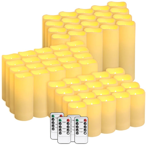 CLTNIKET 48-pack LED flameless candles with remote illuminate events safely