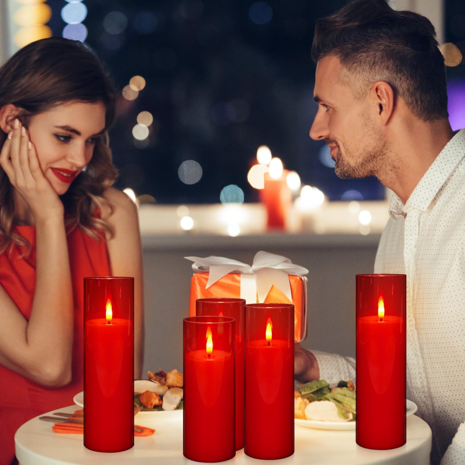 CLTNIKET Valentine’s Day decor enhances romance with vibrant red glow.