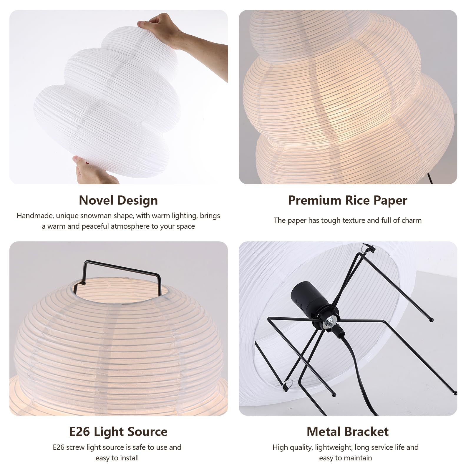 CMHSYTKE Floor lamp metal bracket ensures sturdy support and long-lasting use.