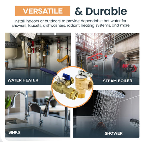 CMI valve kit compatible with major tankless brands for flexible use