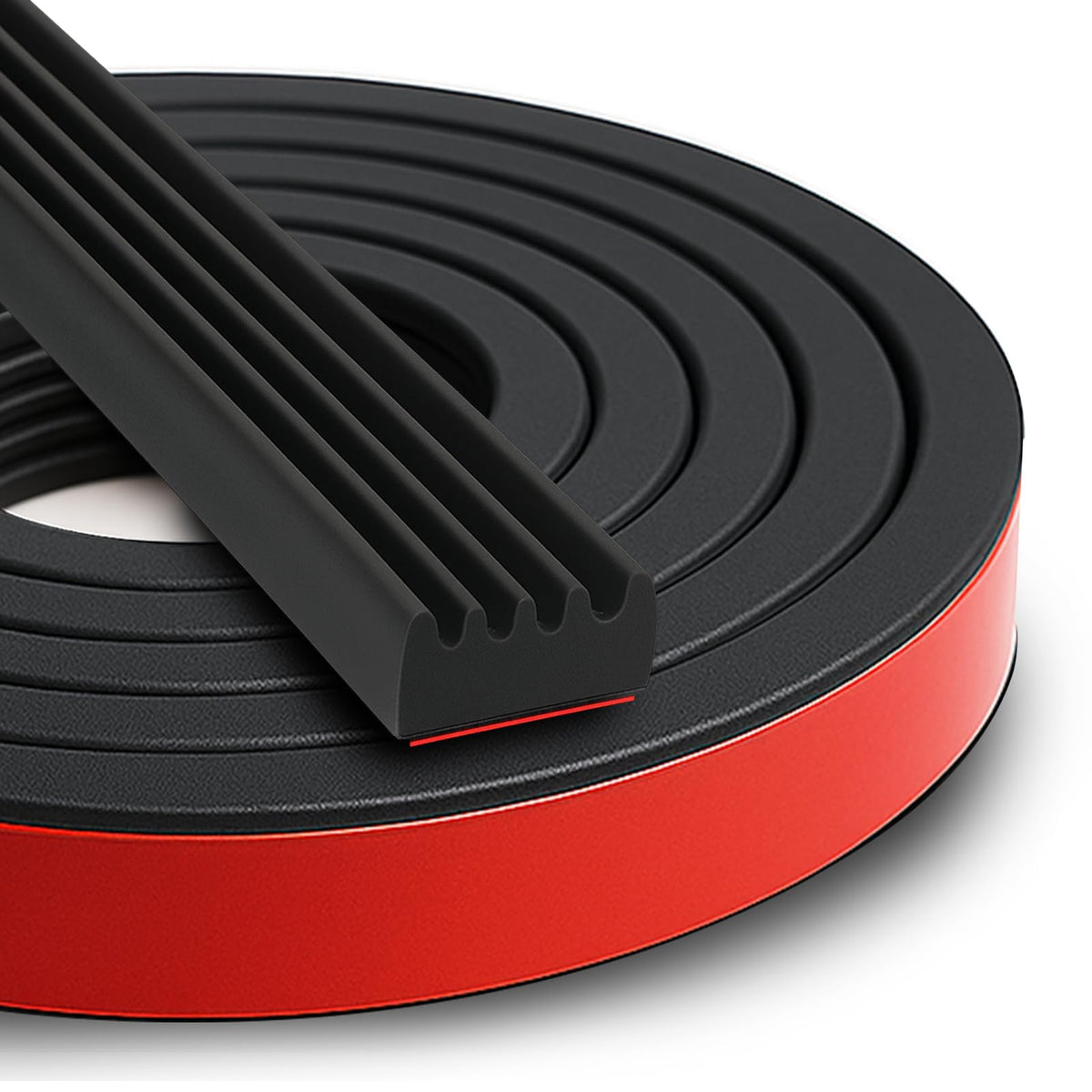 CMILAI weather strip 26ft closeup shows ribbed EPDM for durable weatherproofing against wind
