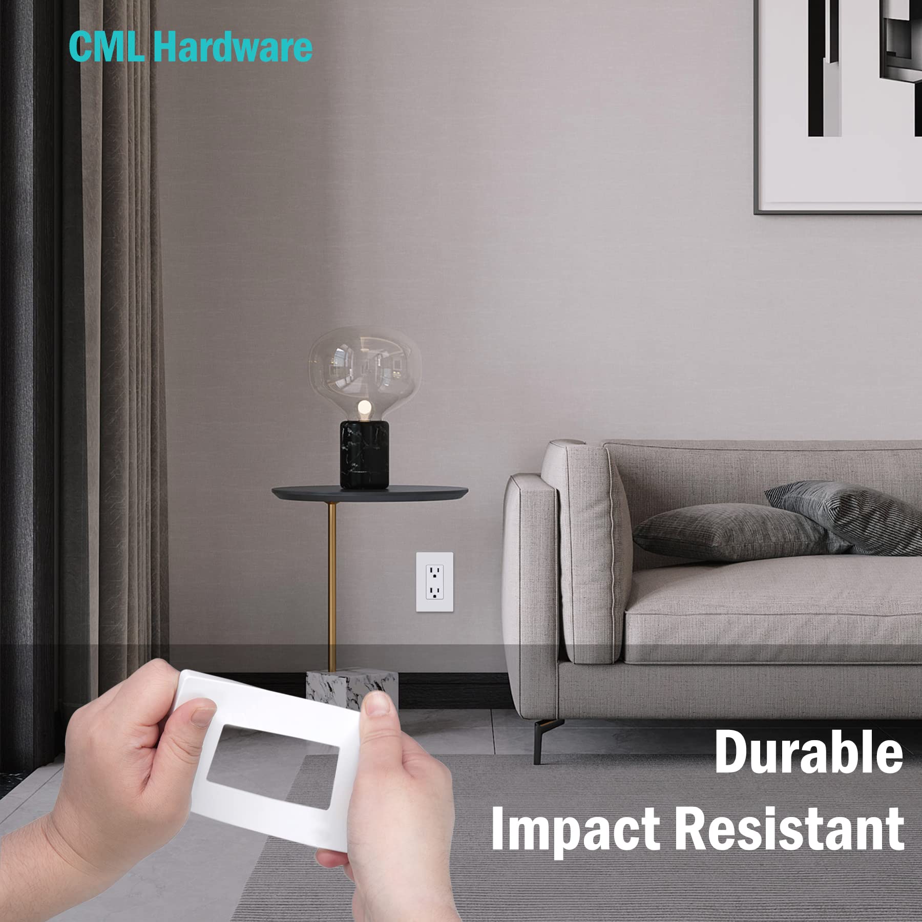 CML decorator 1-gang wall plate suitable for switches and outlets