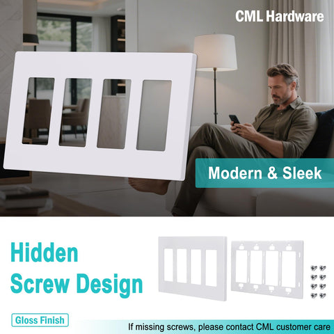 Decorator wall plate flush edge highlighting seamless integration with interior decor