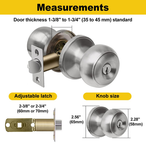 CML Hardware adjustable latch fits backsets and door thicknesses