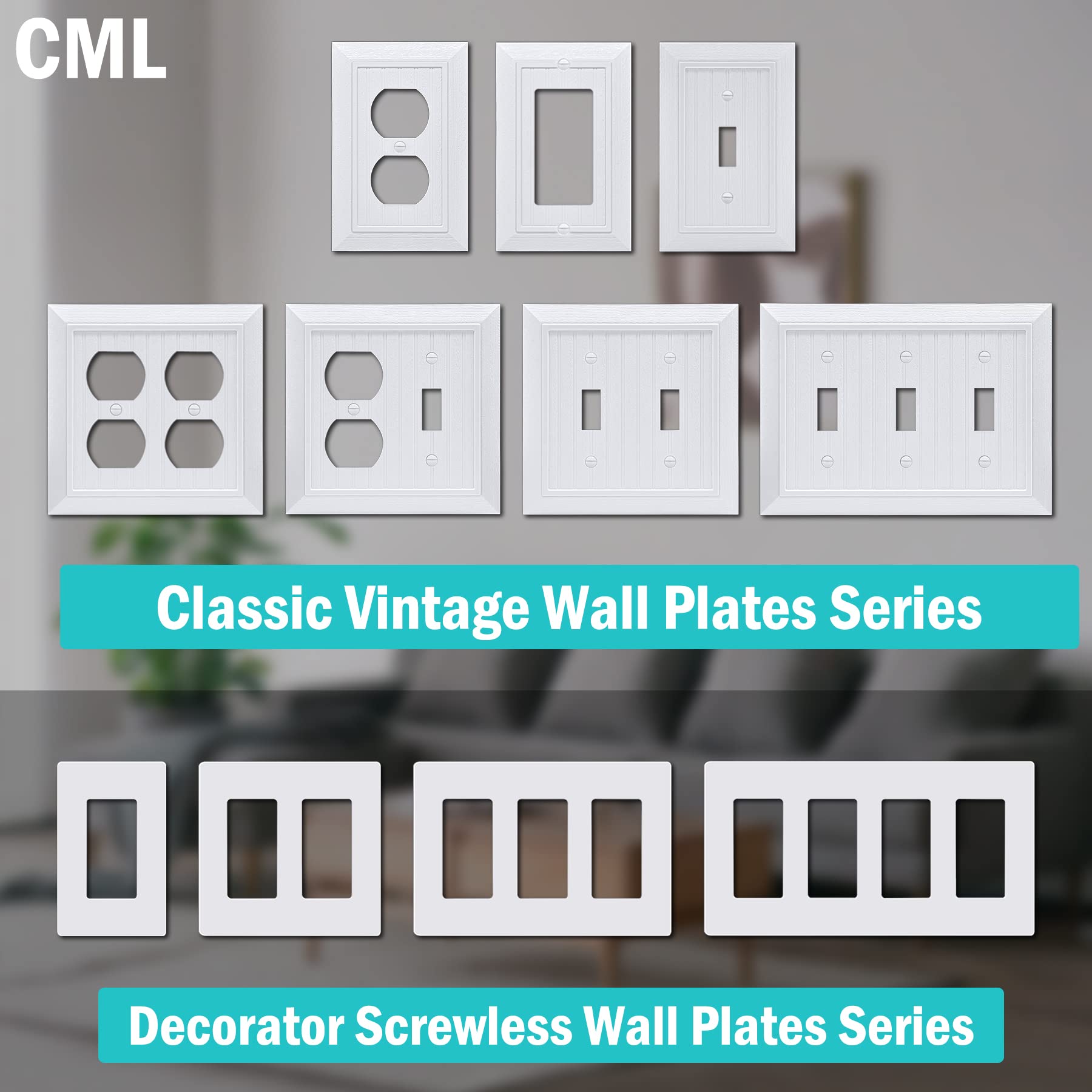 CML Classic wall plate suited for commercial settings like restaurants.