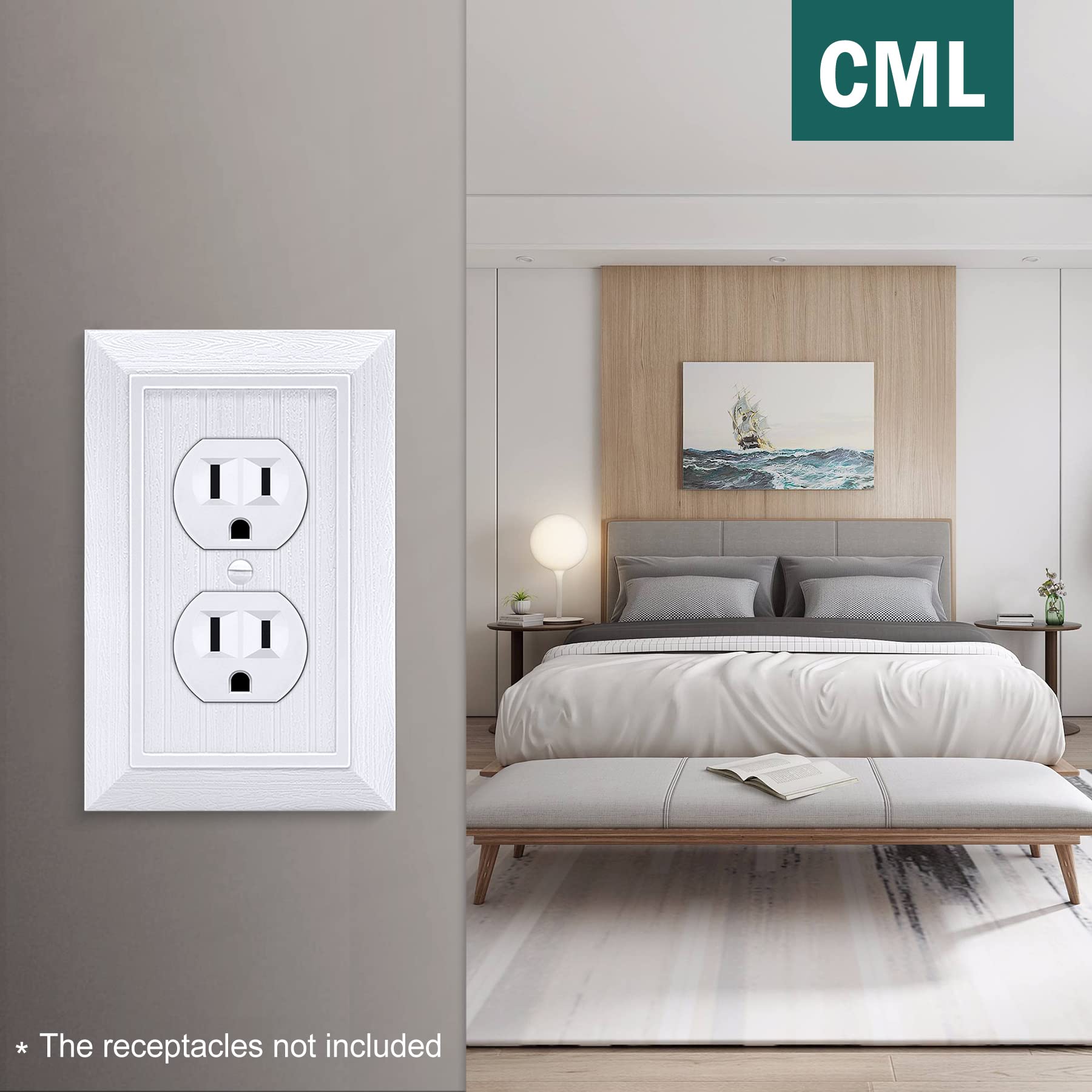 CML wall plate is easy to clean for busy spaces.