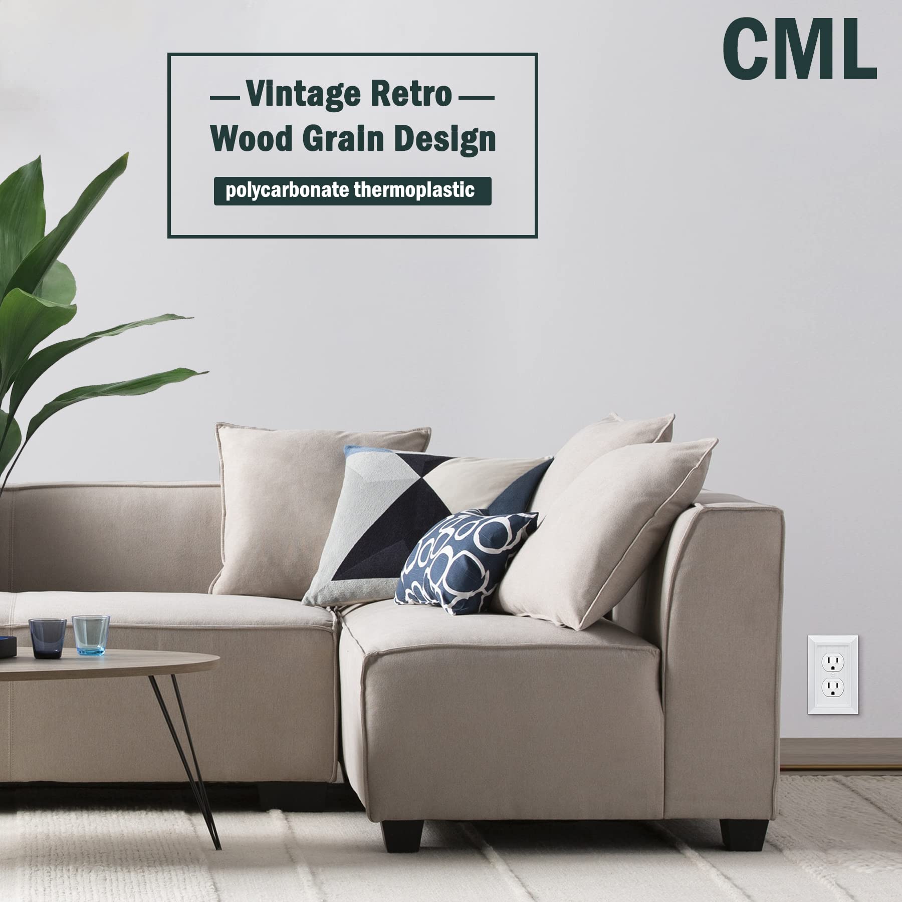 CML polycarbonate wall plate resists impact in high-traffic areas.