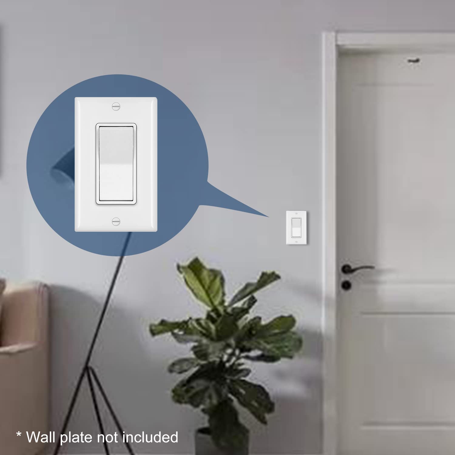 CML Decorator Wall Switch rated 15A for 120/277V circuits.