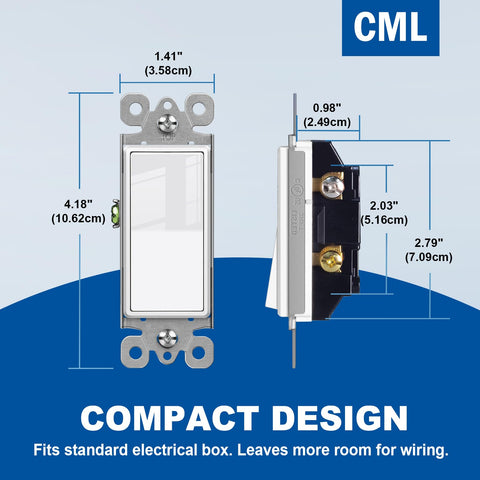 CML Decorator Wall Switch pack of 50 for installation projects.
