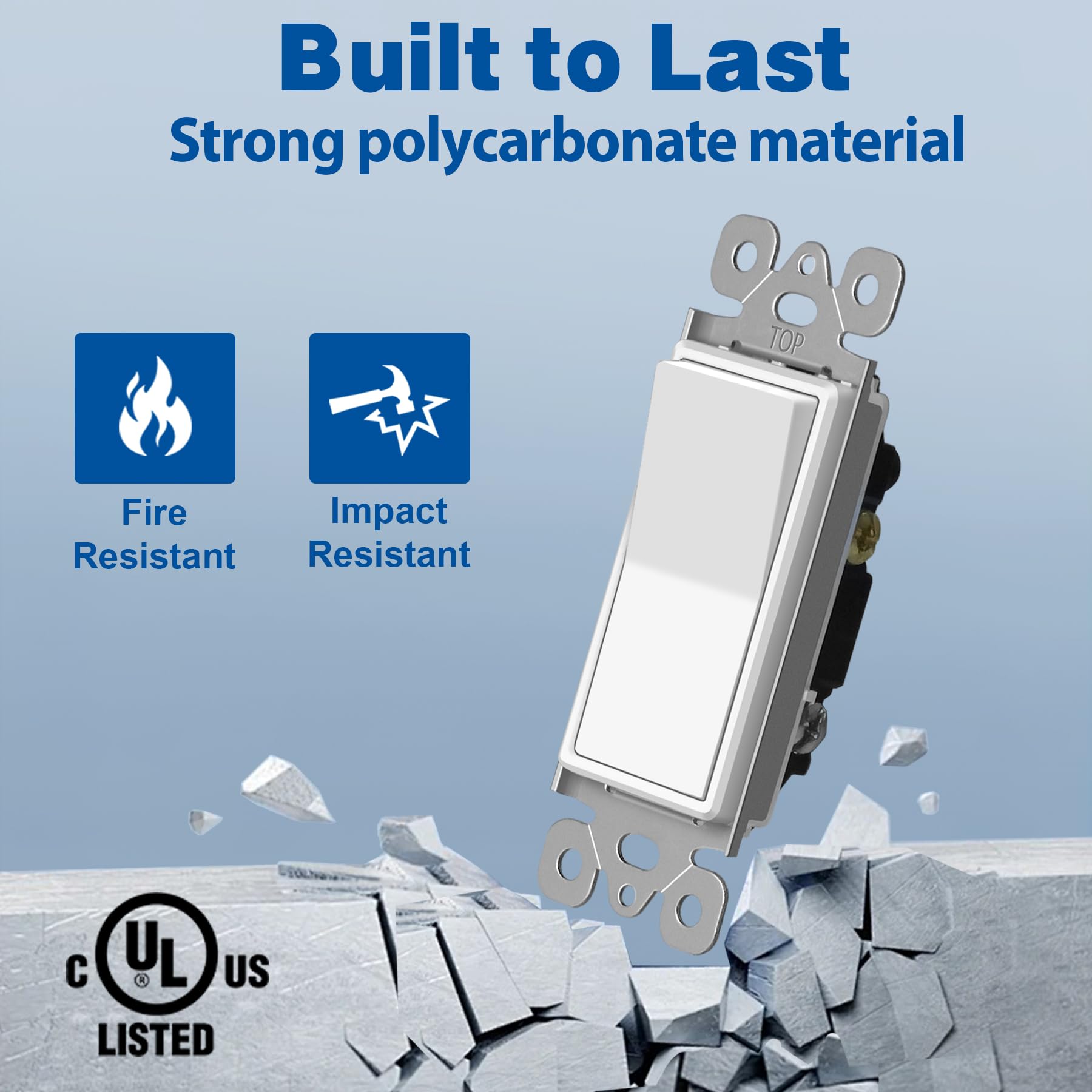 CML Decorator Wall Switch wiring compatibility with copper conductors.