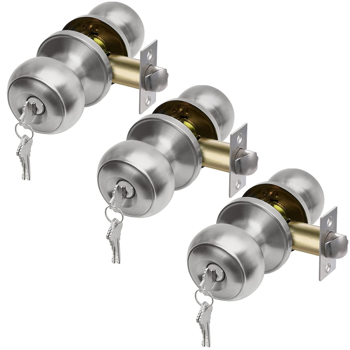 CML Hardware keyed-alike entry door knob front view for easy access