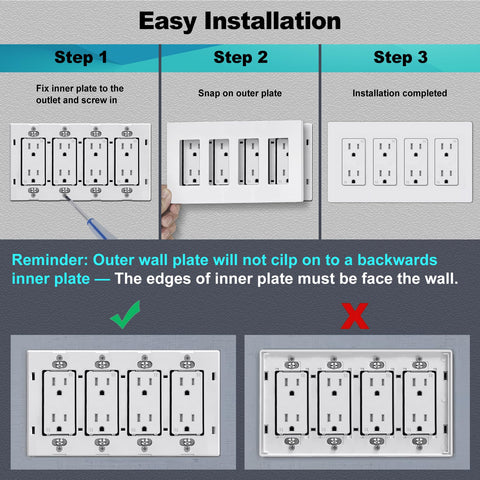 Easy replacement with a smooth gloss finish for quick upgrades in any room