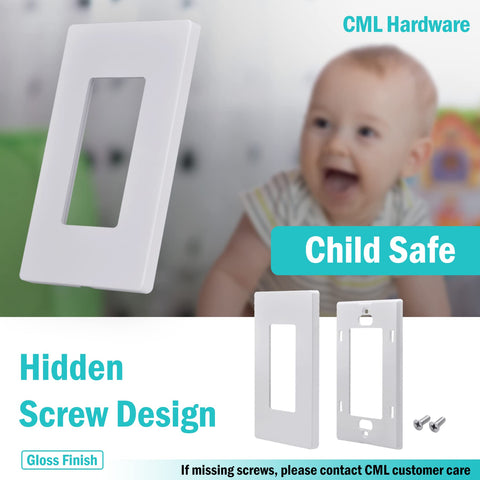 CML wall plate with hidden screws design for a clean installation
