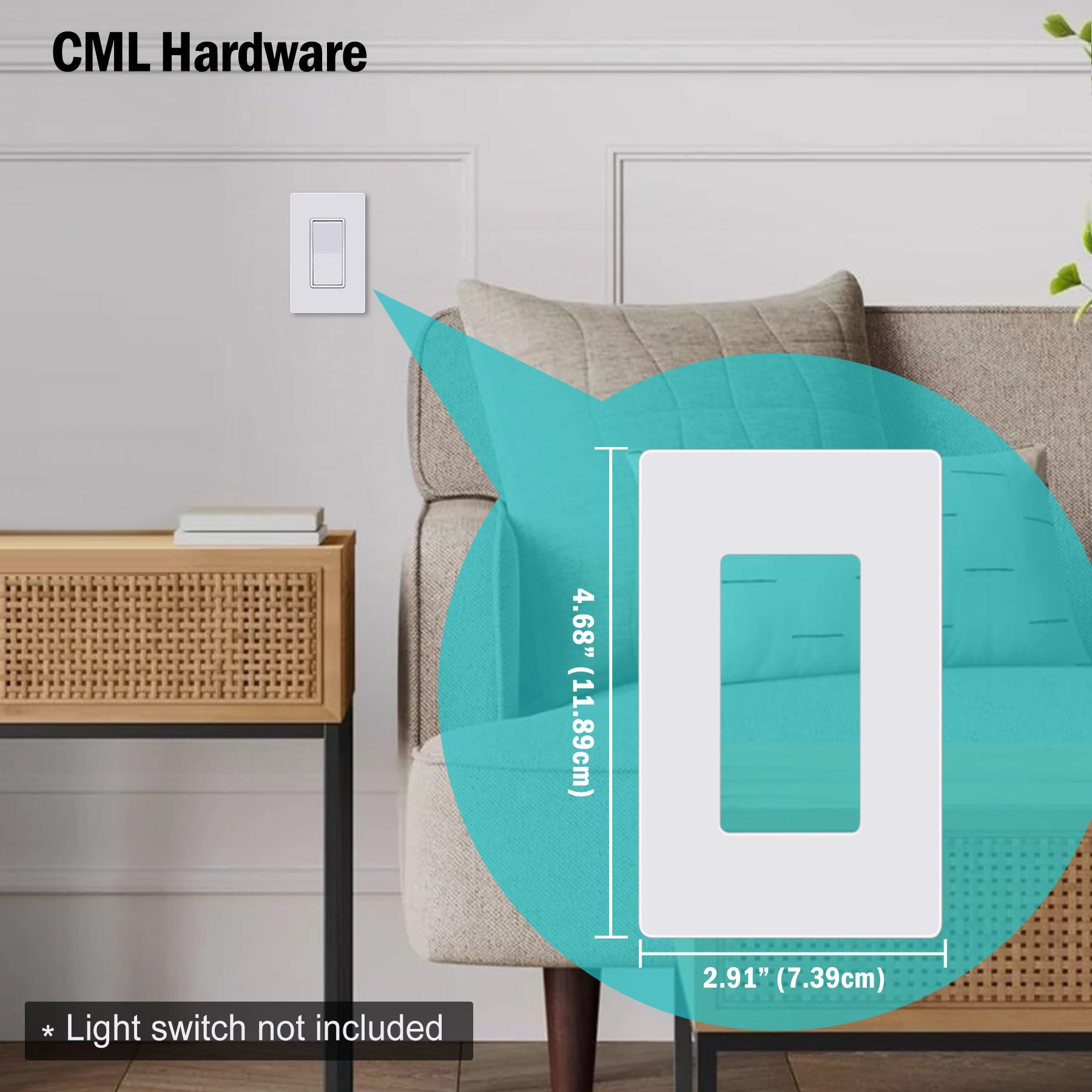 CML impact-resistant wall plate ready for daily use