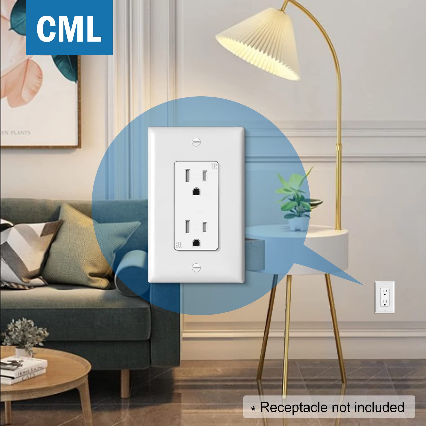 CML mid-size wall plate hallway bright appearance improves room aesthetics