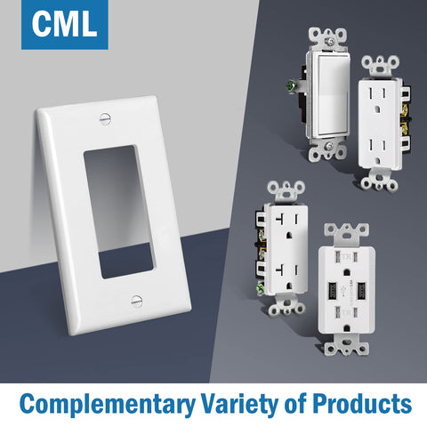 CML mid-size wall plate installation with screws demonstrates quick, tool-free upgrade