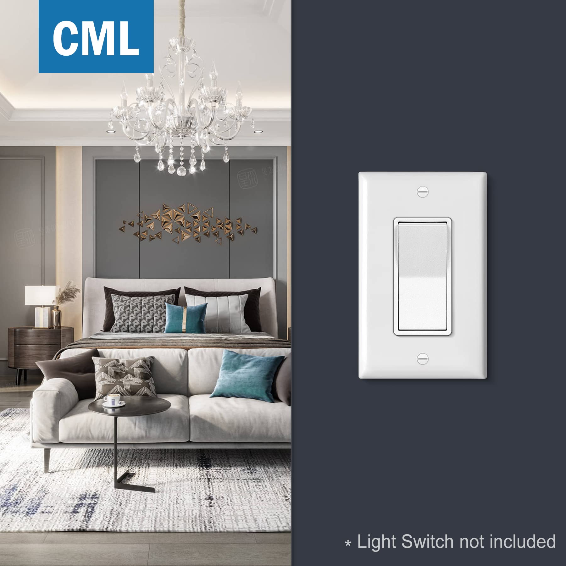 CML mid-size wall plate USB/GFCI compatibility supports flexible layouts