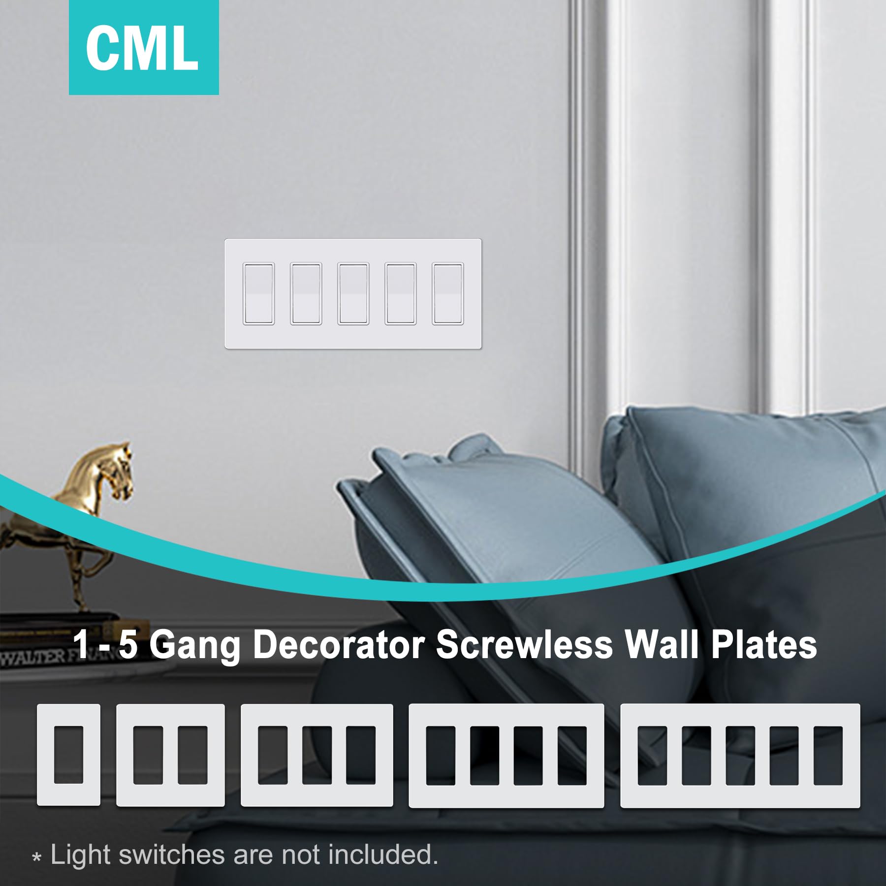 CML screwless plate enhances decor style and upgrades spaces