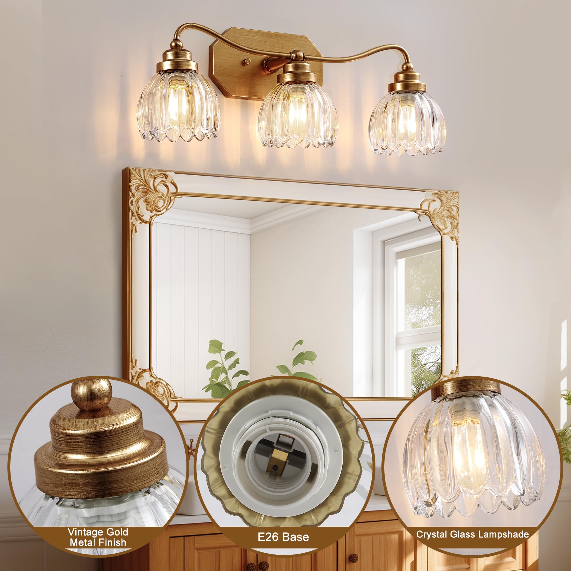 CmnVmn crystal glass shade close-up shows refined craftsmanship.