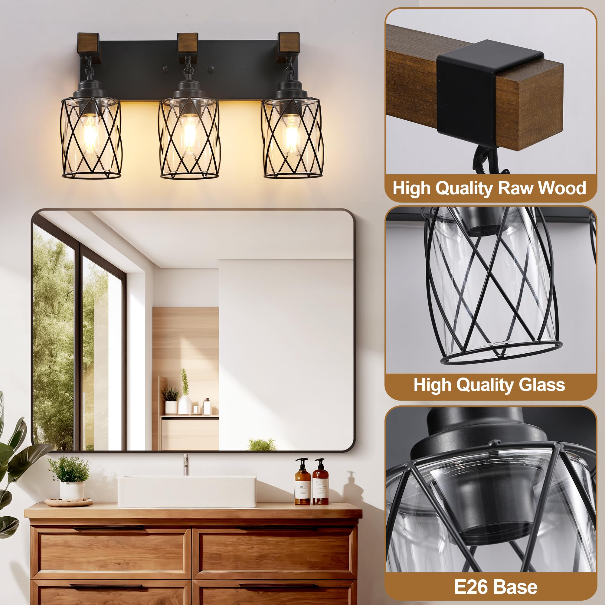 CmnVmn waterproof and dustproof glass lampshade maintains clean aesthetics