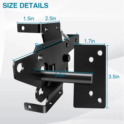 CMOOD heavy-duty gate hinges closeup highlighting durable galvanized steel construction.