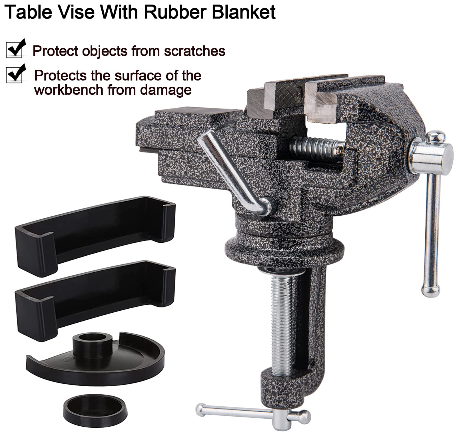 CMOOD table vise uses durable cast steel for long-lasting performance