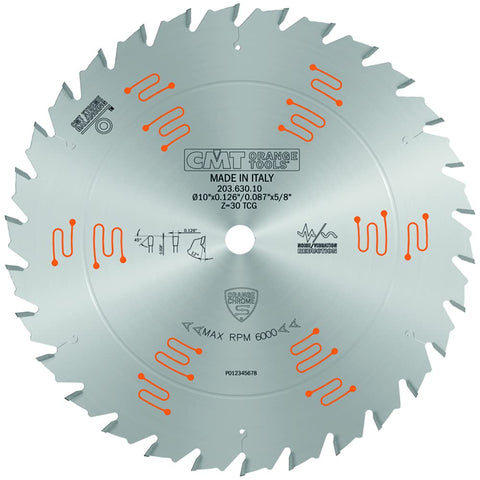 CMT Orange Tools glue line ripping blade 10in raising clean edge for plywood and wood stock