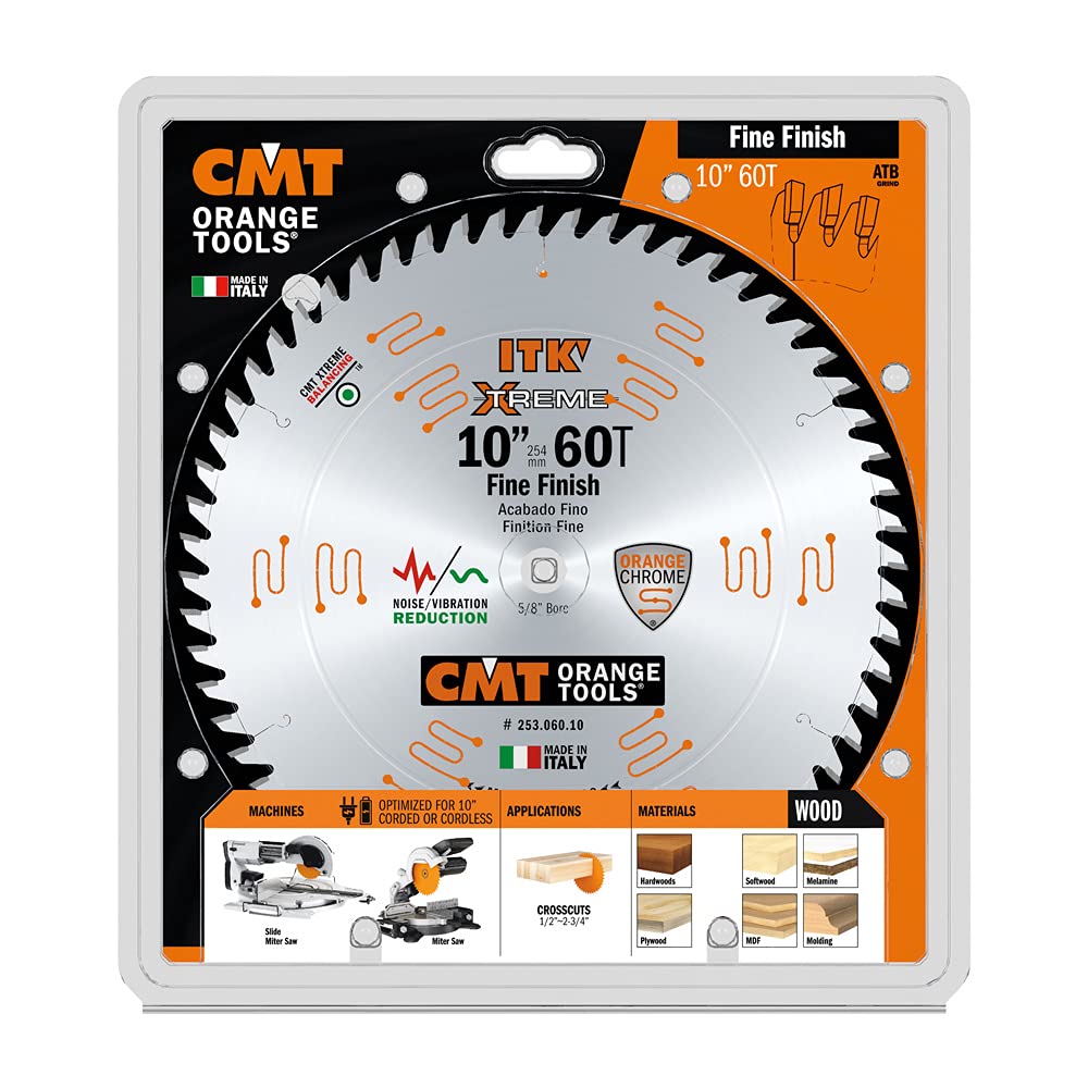 CMT ORANGE TOOLS ITK close-up shows micrograin carbide teeth for durable cuts.