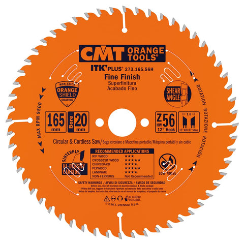 CMT ORANGE TOOLS ITK Plus 6-1/2 inch blade for clean crosscuts and finishes.