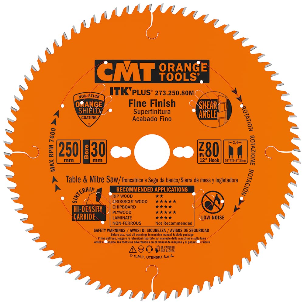 ITK Plus blade ideal for miter and table saws delivering precise finishing cuts.