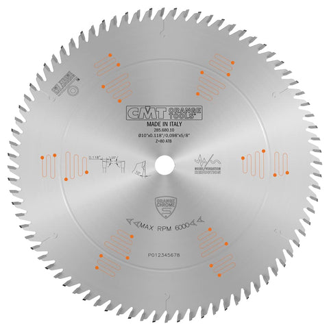 CMT Orange Tools orange chrome ultimate crosscutting blade 10 inches for clean crosscuts on hardwood
