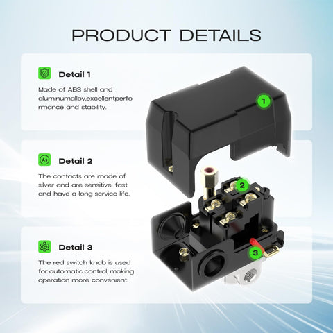 Cnaodun clear pressure gauge display aids at-a-glance monitoring.