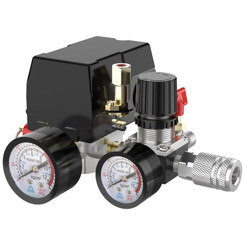 Cnaodun pressure switch with red top knob showing easy operation for quick adjustments.