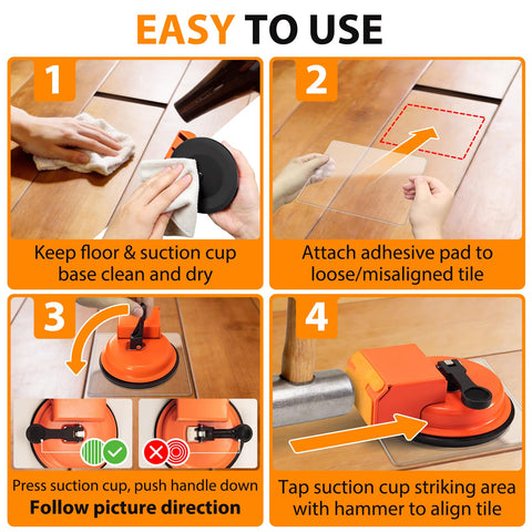 CNARIO six adhesive pads stabilize repairs on textured floors