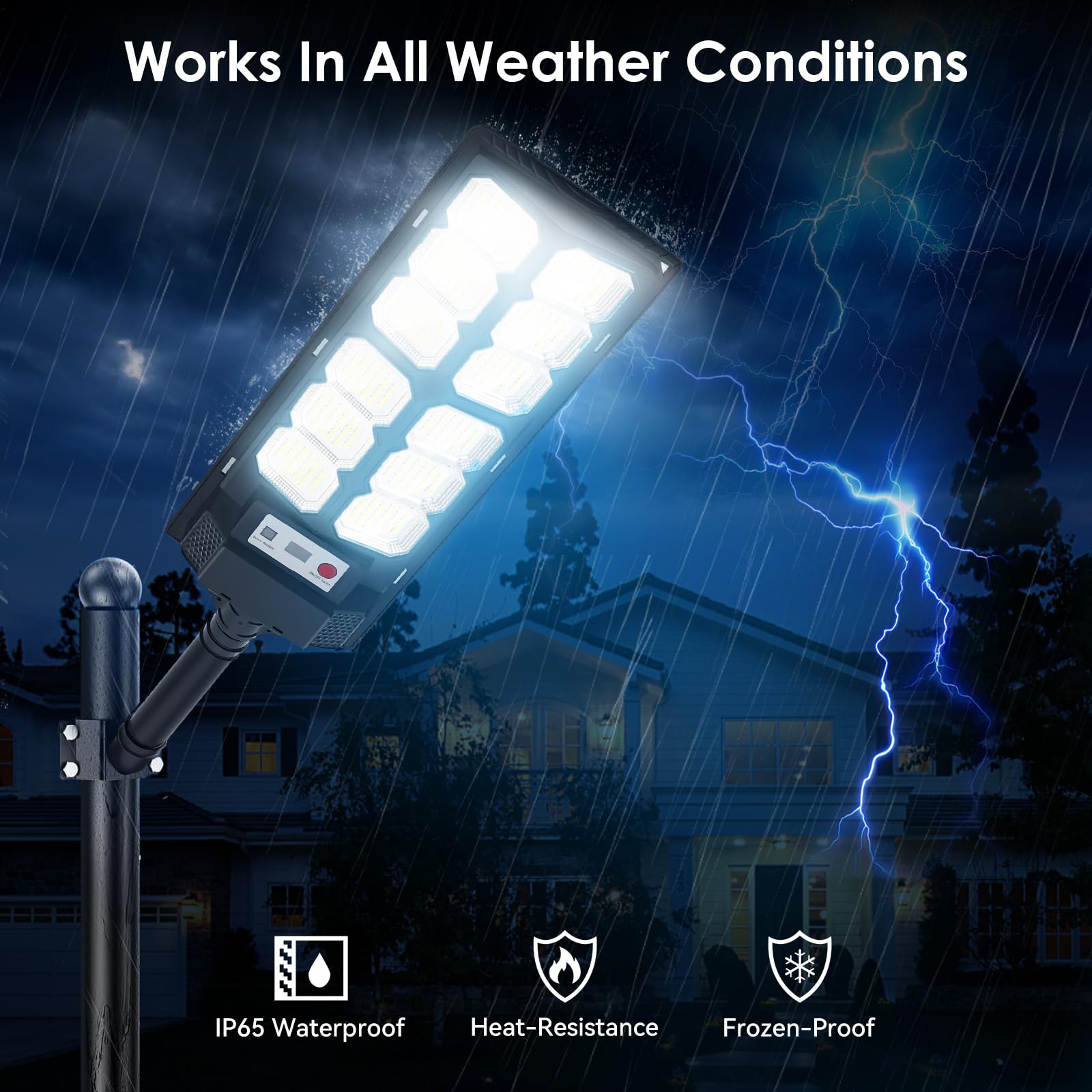 CNOIJUTS IP65 waterproof, durable outdoor performance.
